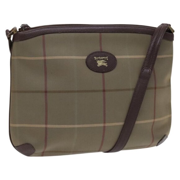 Burberrys Nova Check Shoulder Bag Canvas Beige Auth bs23892 - Picture 1 of 16